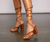 So Extra Lace Up Block Heels Ins Street
